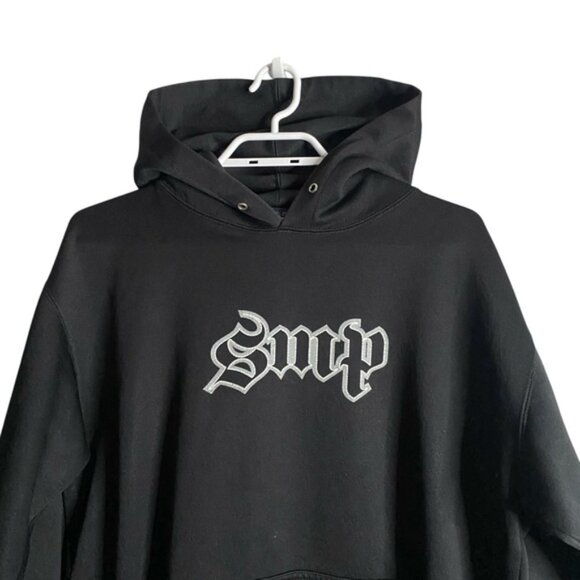 SMP Men's Black Graphic Relaxed Fit Sweatshirt Hoodie - Picture 2 of 10
